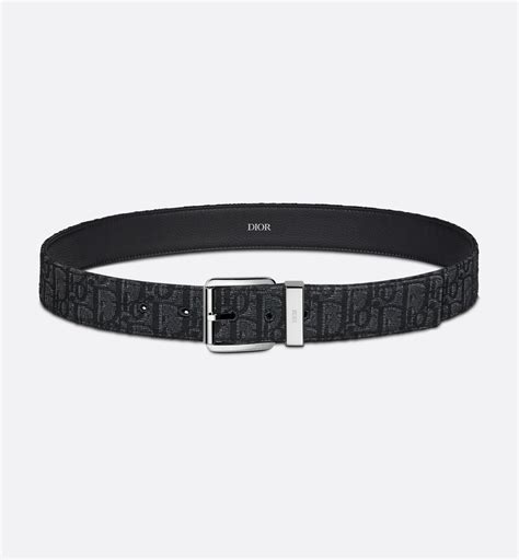 Belt Black Dior Oblique Jacquard, 35 MM